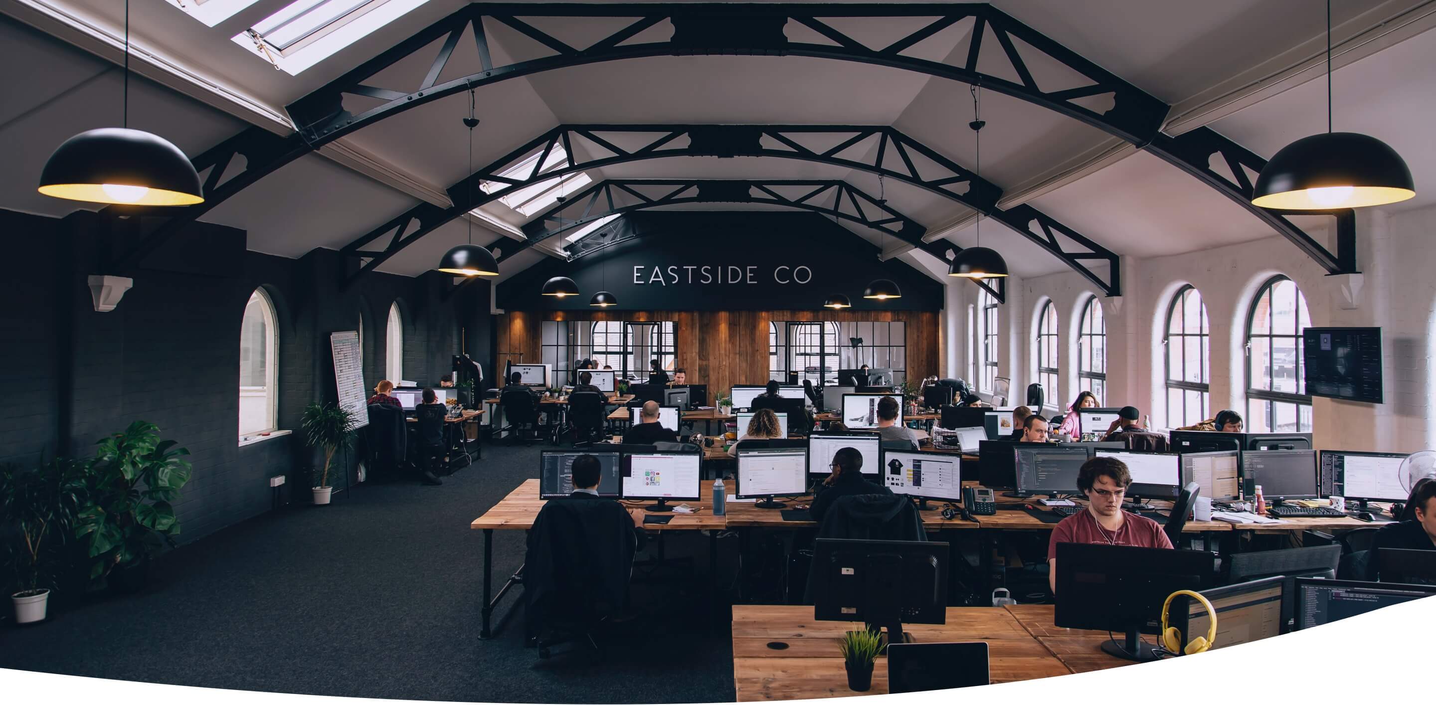 Eastside Co office — open plan creative workspace
